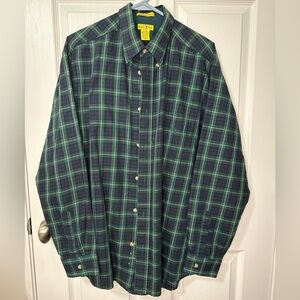 Duck Head green and blue Plaid Men's Shirt